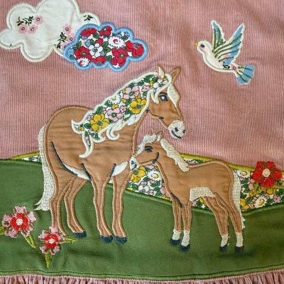 Mini Boden Girl's 5-6Y Corduroy Horse Dress - Picture 3 of 3